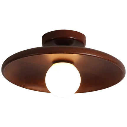 Plafonnier moderne en bois de noyer couleur bûche G9 pour couloir et escalier