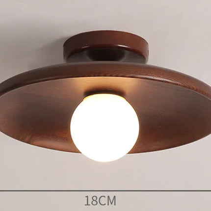 Plafonnier moderne en bois de noyer couleur bûche G9 pour couloir et escalier