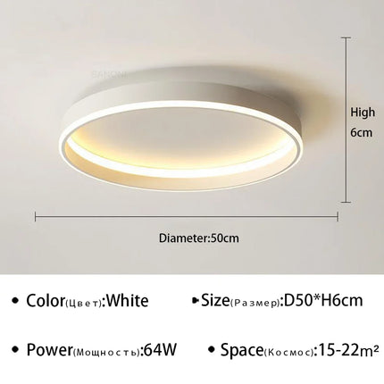 Plafonnier LED moderne en aluminium pour intérieur design élégant