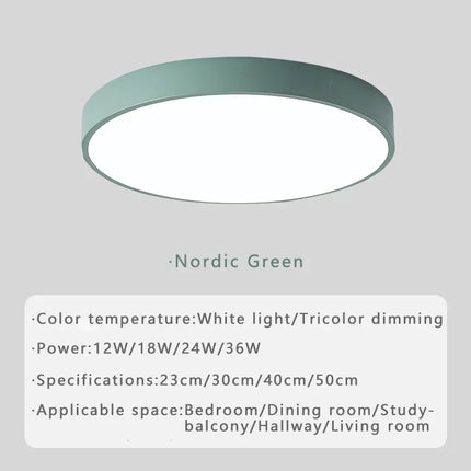 Plafonnier LED circulaire moderne en métal et acrylique, design minimaliste pour intérieur