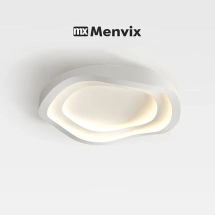 Plafonnier LED Rond en Fer au Design Moderne, Lumière Chaude Réglable