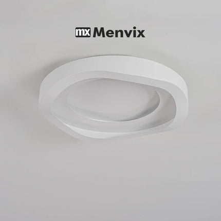 Plafonnier LED Rond en Fer au Design Moderne, Lumière Chaude Réglable