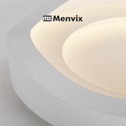 Plafonnier LED Rond en Fer au Design Moderne, Lumière Chaude Réglable