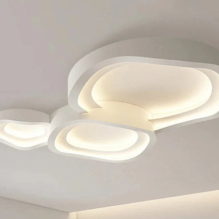Plafonnier LED Rond en Fer au Design Moderne, Lumière Chaude Réglable