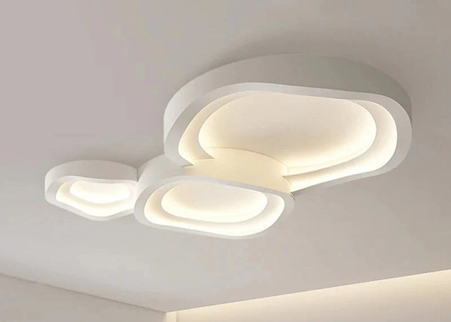 Plafonnier LED Rond en Fer au Design Moderne, Lumière Chaude Réglable