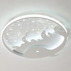 Blanc whale / Diamètre400mm / Lumière chaude
