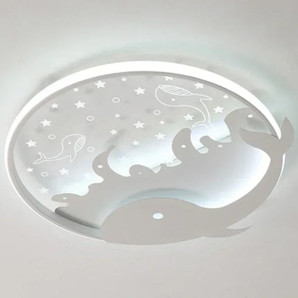 Plafonnier LED moderne étoile lune à intensité variable avec télécommande, abat-jour acrylique pour chambre d'enfants
