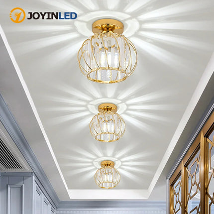Plafonnier LED moderne en cristal noir, 1 lumière pour séjour et chambre