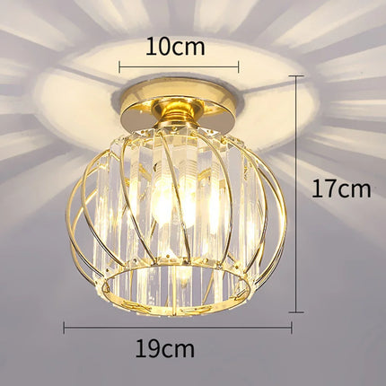 Plafonnier LED moderne en cristal noir, 1 lumière pour séjour et chambre