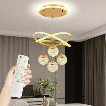 Plafonnier suspendu LED design moderne à intensité variable avec télécommande