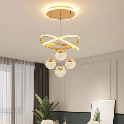 Plafonnier suspendu LED design moderne à intensité variable avec télécommande