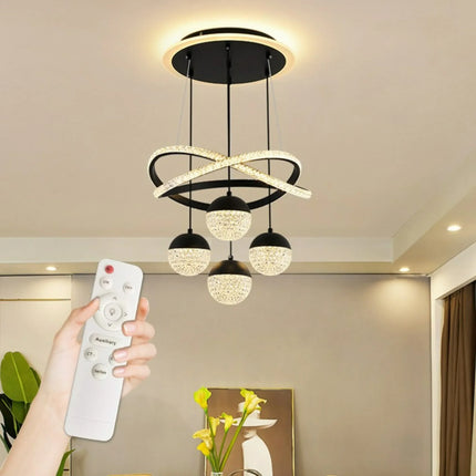 Plafonnier suspendu LED design moderne à intensité variable avec télécommande