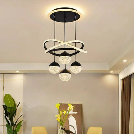 Plafonnier suspendu LED design moderne à intensité variable avec télécommande