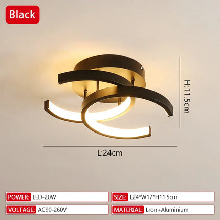 Plafonnier LED moderne dimmable à télécommande, design contemporain en aluminium, lumière chaude ou blanche, installation en surface