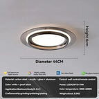 Noir D44cm / 3 Lumières changeable