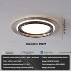 Noir D60cm / 3 Lumières changeable