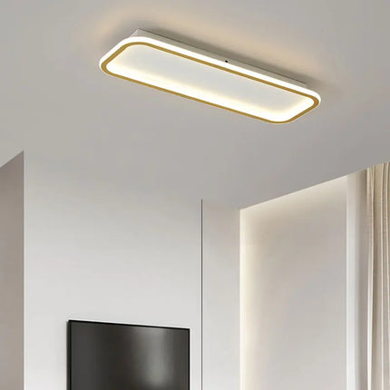 Plafonnier LED moderne rectangulaire en aluminium pour salon et couloir