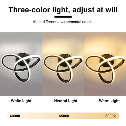 Plafonnier LED moderne géométrique avec lumière chaude 110V pour cuisine et couloir