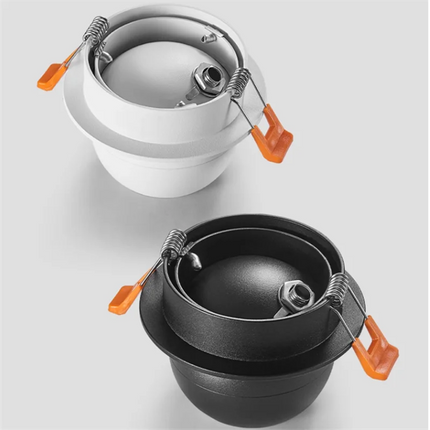 Plafonnier LED rotatif 7W-20W anti-éblouissement en aluminium, lumière chaude