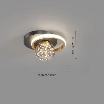 Plafonnier LED Moderne en Métal et Acrylique pour Salon et Couloir 2023