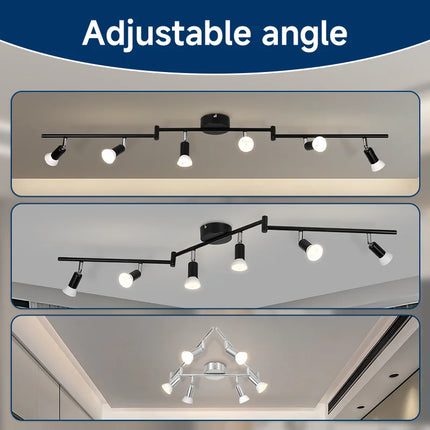 Plafonnier LED GU10 moderne en aluminium pour salon et cuisine