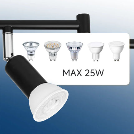 Plafonnier LED GU10 moderne en aluminium pour salon et cuisine