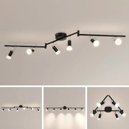 Plafonnier LED GU10 moderne en aluminium pour salon et cuisine