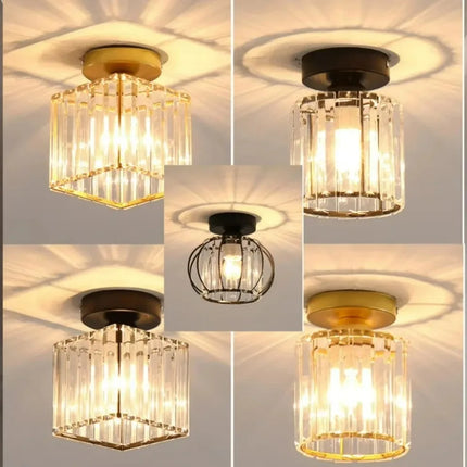 Plafonnier LED Nordique en acrylique et fer E27 pour intérieur