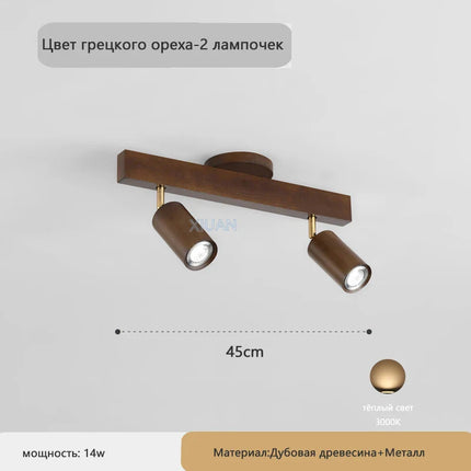 Plafonnier japonais en bois à lumière réglable pour salon et couloir