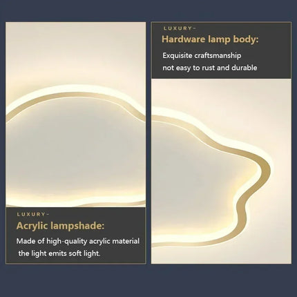 Plafonnier LED suspendu design nordique en acrylique et métal, éclairage intérieur cosy