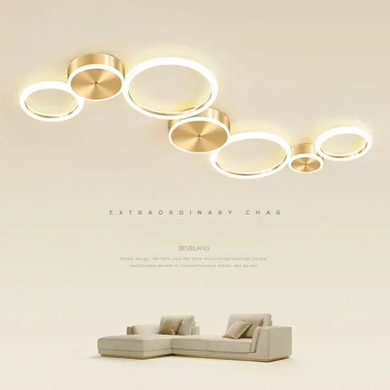 Plafonnier LED moderne en aluminium, luminaire décoratif pour salon et chambre