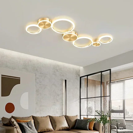 Plafonnier LED moderne en aluminium, luminaire décoratif pour salon et chambre