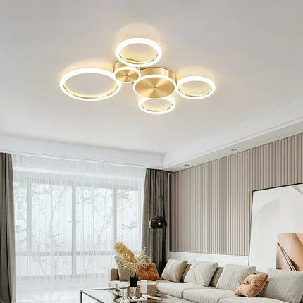 Plafonnier LED moderne en aluminium, luminaire décoratif pour salon et chambre