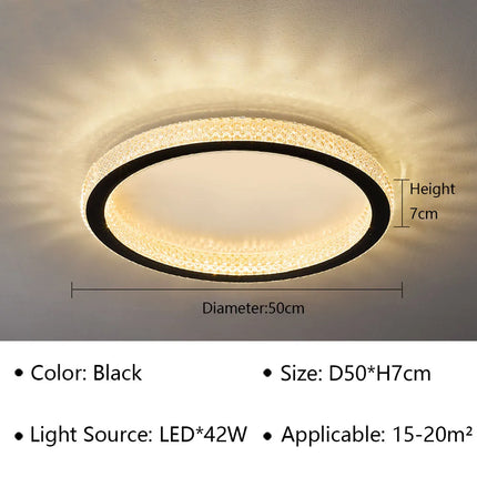 Plafonnier LED Moderne en Aluminium, Luminaire Décoratif pour Salon et Chambre