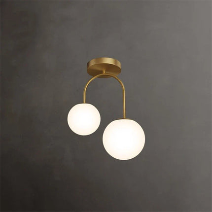 Plafonnier LED moderne en verre et métal pour intérieur design nordique