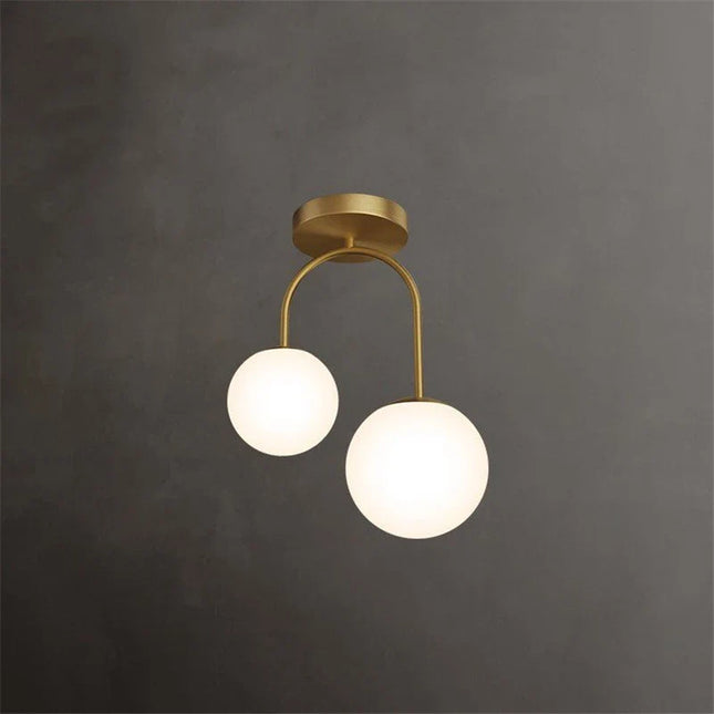Plafonnier LED moderne en verre et métal pour intérieur design nordique