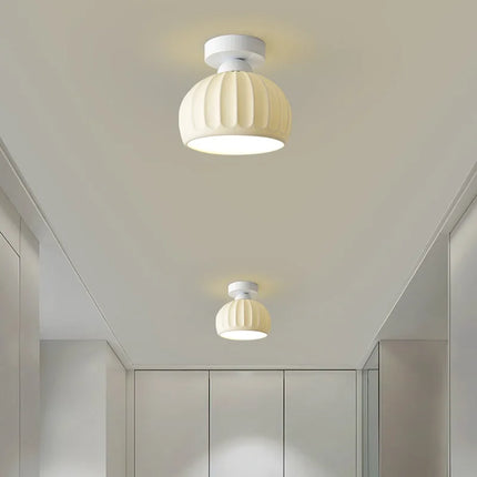 Plafonnier LED en Céramique et Verre, Éclairage Nordique pour Couloir et Allée