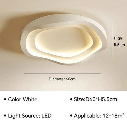 Plafonnier LED Moderne en Aluminium et Acrylique, Luminaire Décoratif pour Salon et Bureau