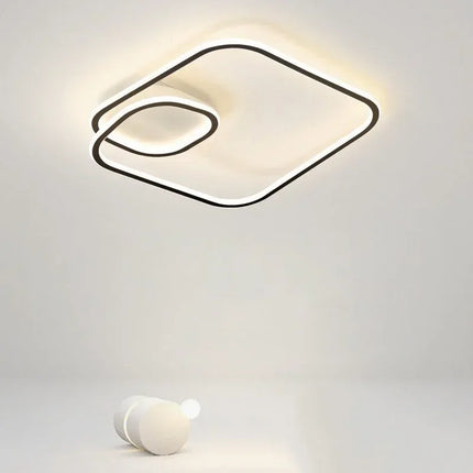 Plafonnier LED Moderne en Aluminium et Acrylique, Luminaire Décoratif pour Salon et Bureau