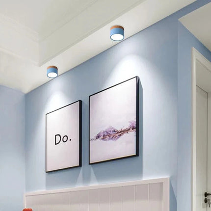 Plafonnier LED Dimmable Bois Moderne 7W-15W pour Chambre et Salon