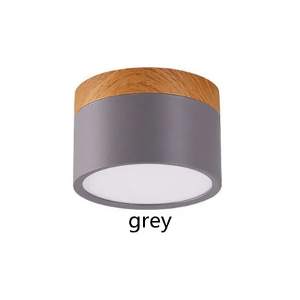 Plafonnier LED Dimmable Bois Moderne 7W-15W pour Chambre et Salon