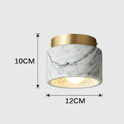 Plafonnier marbre nordique vert et blanc, lumière chaude pour salon et chambre