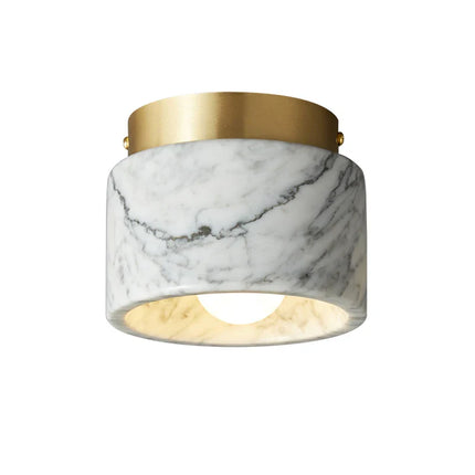 Plafonnier marbre nordique vert et blanc, lumière chaude pour salon et chambre