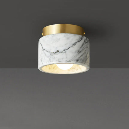 Plafonnier marbre nordique vert et blanc, lumière chaude pour salon et chambre