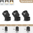 3 pieces Noir / Naturel Blanc 4000K / 7W