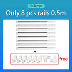 3 Couleurs (Chaud, neutre, froids) / Blanc 8pcs rails