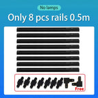 20W Lumière Froide / Noir 8pcs rails
