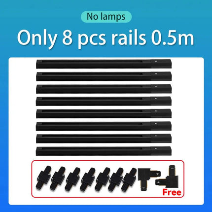 Spot Eclairage Rail Lumineux 220V/110V avec Spots LED COB Design Moderne - Luminous Place