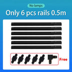 12W Naturell Blanc / Noir 6pcs rails