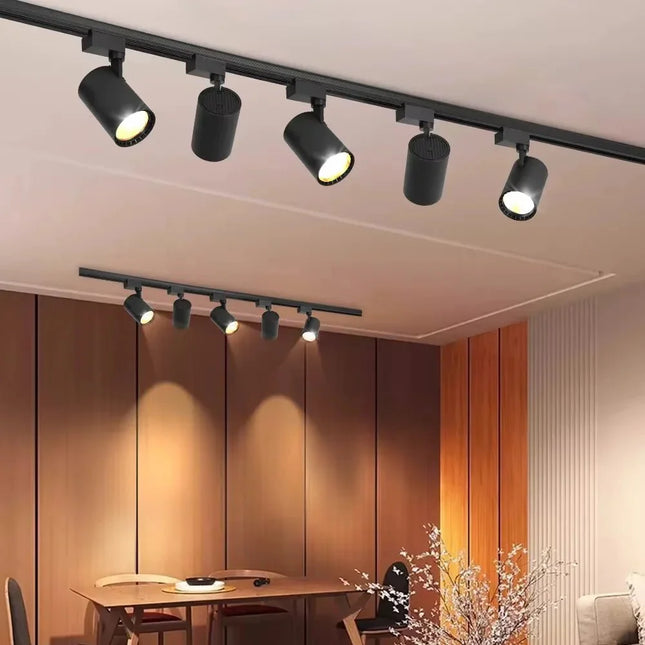 Spot Eclairage LED sur Rail 20 - 50W Design Moderne Lumière Chaude - Luminous Place